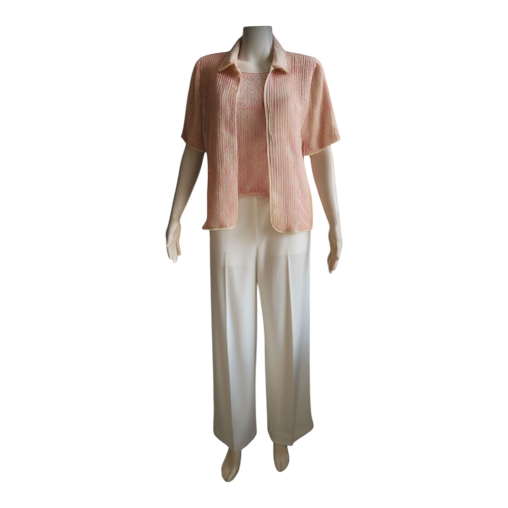 VTG Cordia Collection Pastel Chevron Twin Set 2 Pieces Small/Medium
